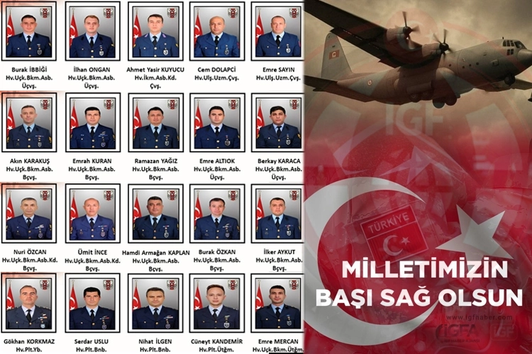 MSB şehitlerimizin kimliklerini paylaştı... Gürcistan-Azerbaycan sınırında düşen askeri uçaktaki 20 askerimiz şehit!